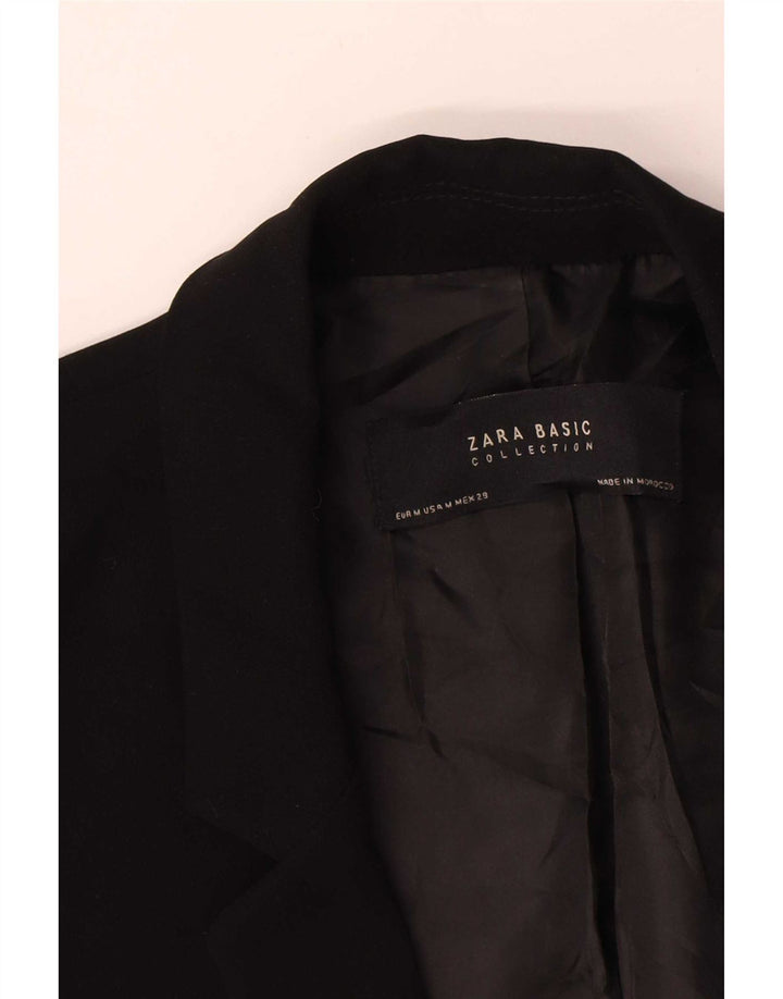 Giacca blazer aperta da donna con maniche a 3/4 Zara UK 14 media nera