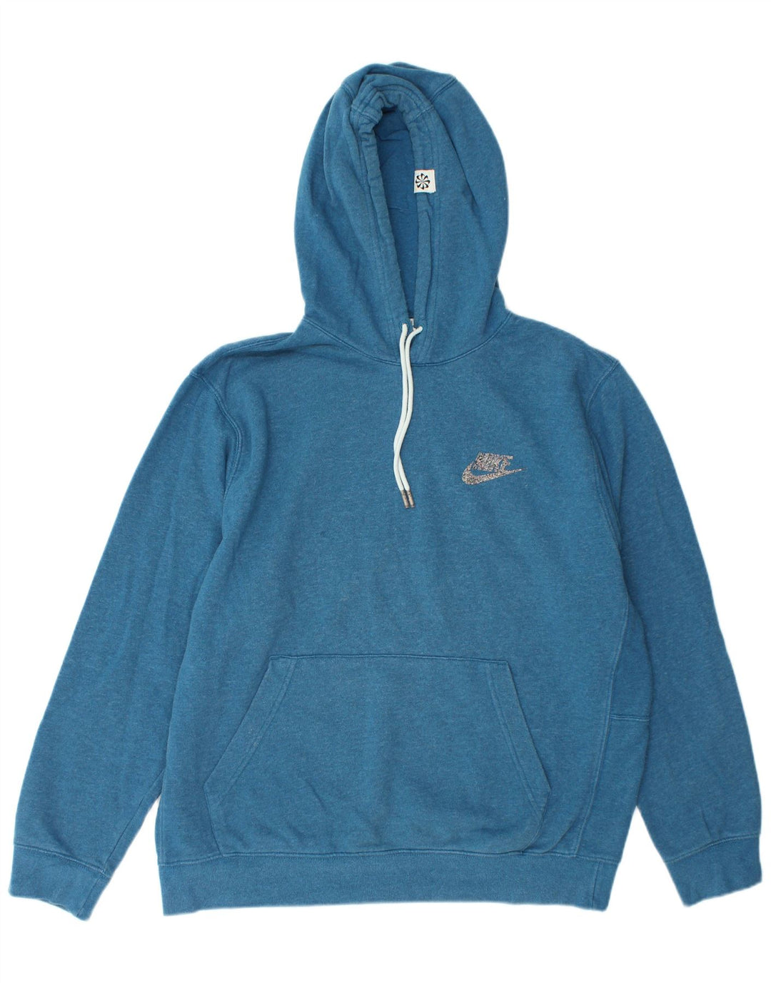 Felpa con cappuccio da uomo Nike Large in cotone blu