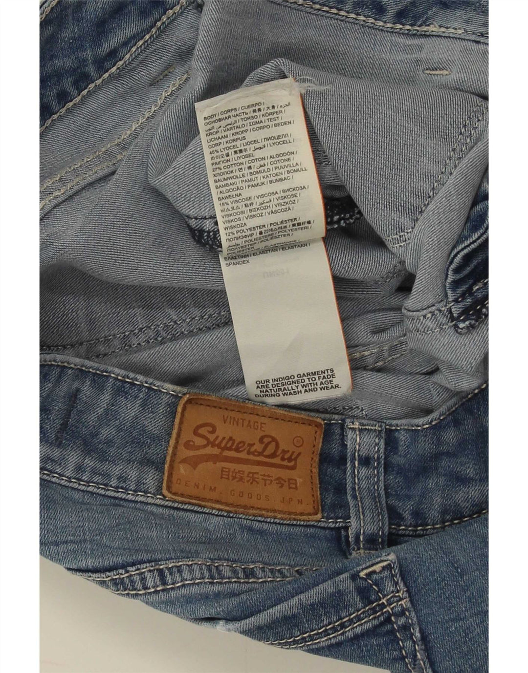 Jeans svasati Zadie da donna Superdry W26 L30 Lyocell blu
