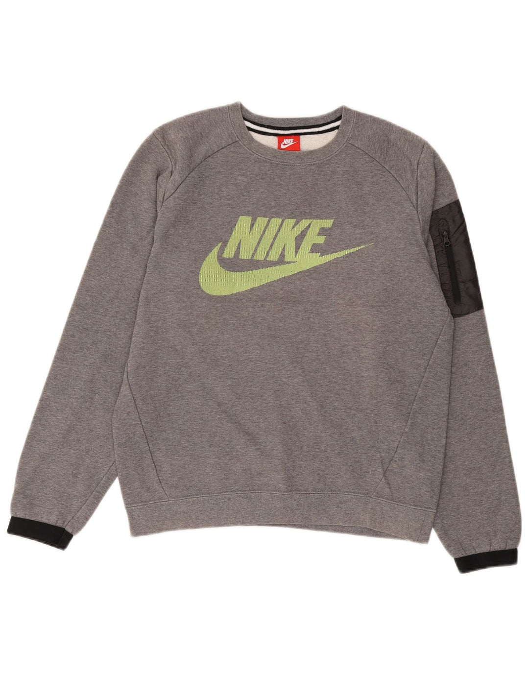 NIKE Felpa con grafica da uomo Maglione piccolo in cotone color block grigio