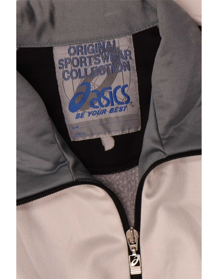 Asics - Giacca da uomo con grafica grafica, giacca grande, in poliestere color block nero