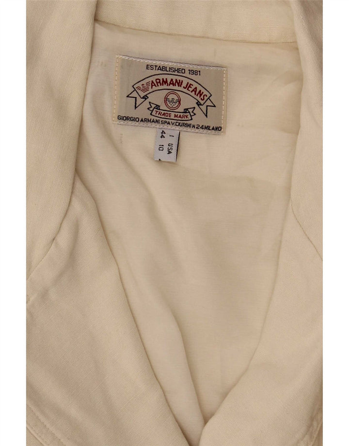Giacca Blazer a 3 Bottoni da Donna Armani Jeans IT 44 Medio Bianco