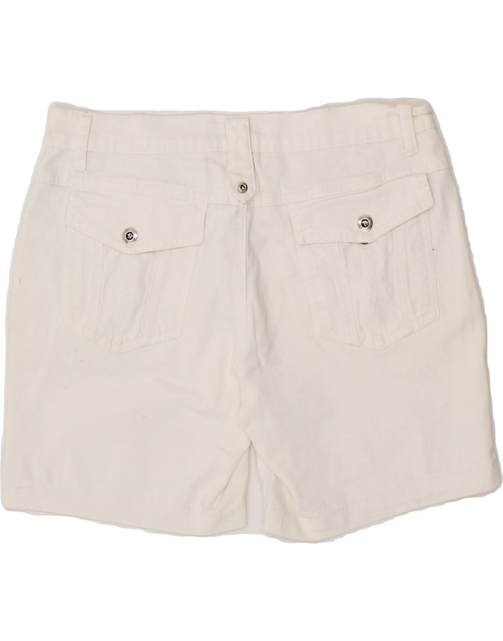 VINTAGE Womens Denim Shorts W30 Medium White Cotton Vintage Vintage and Second-Hand Vintage from Messina Hembry 