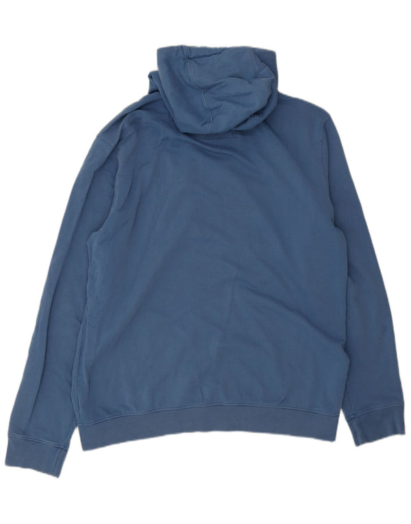 Crew Clothing Maglione con cappuccio e zip da uomo XL in cotone blu