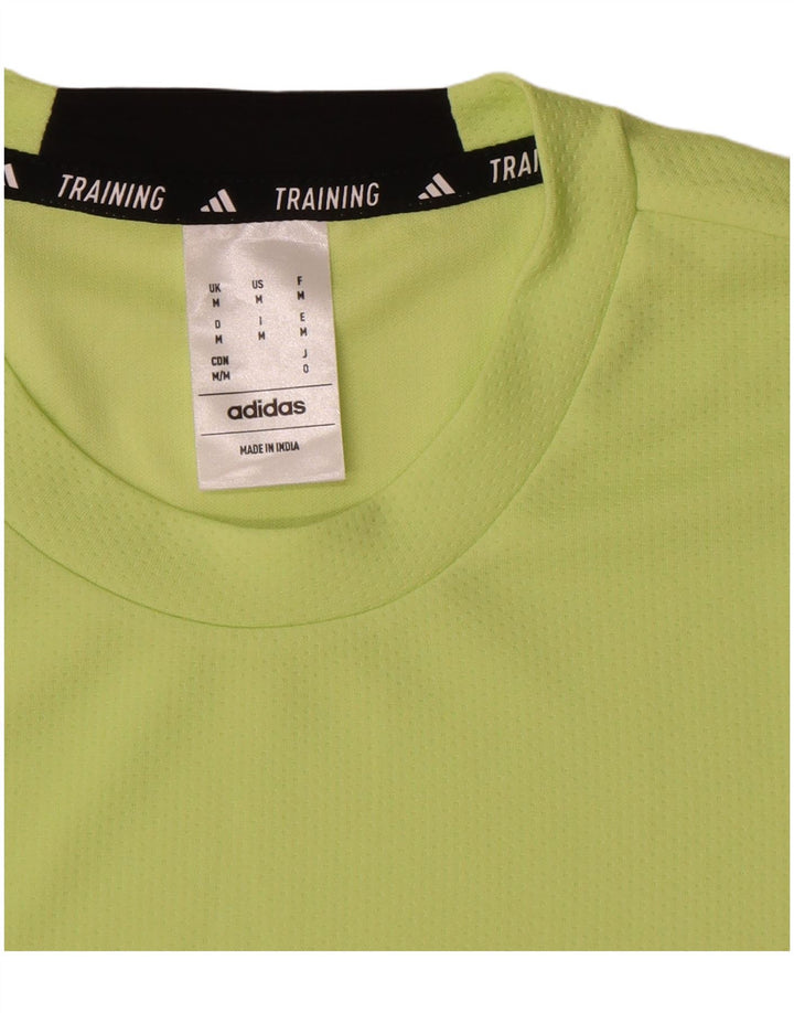 T-shirt da uomo Adidas Top in poliestere verde medio
