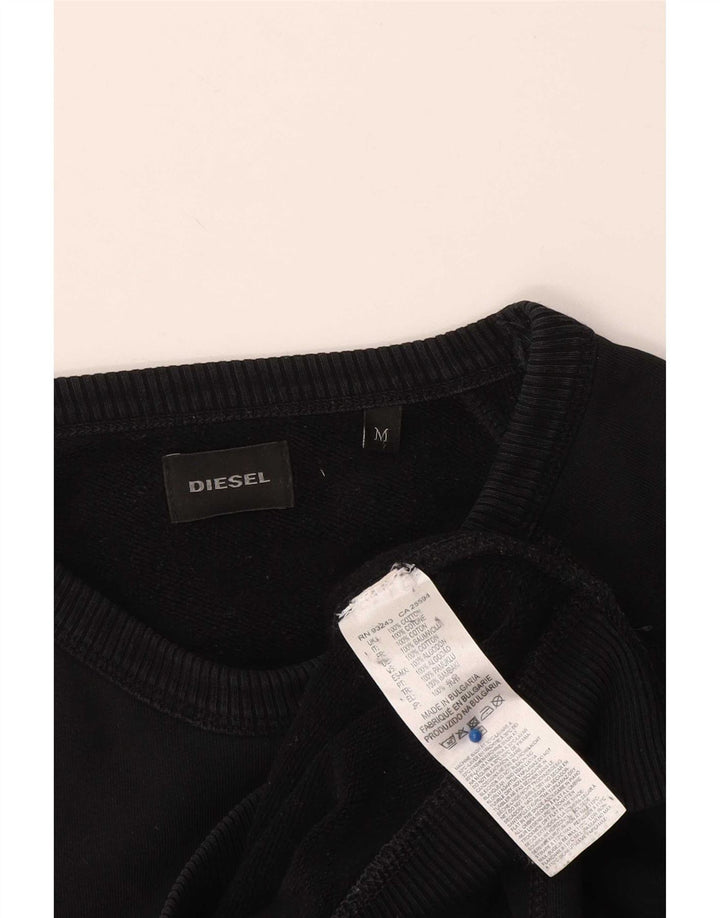 Felpa grafica da uomo Diesel Maglione cotone nero medio
