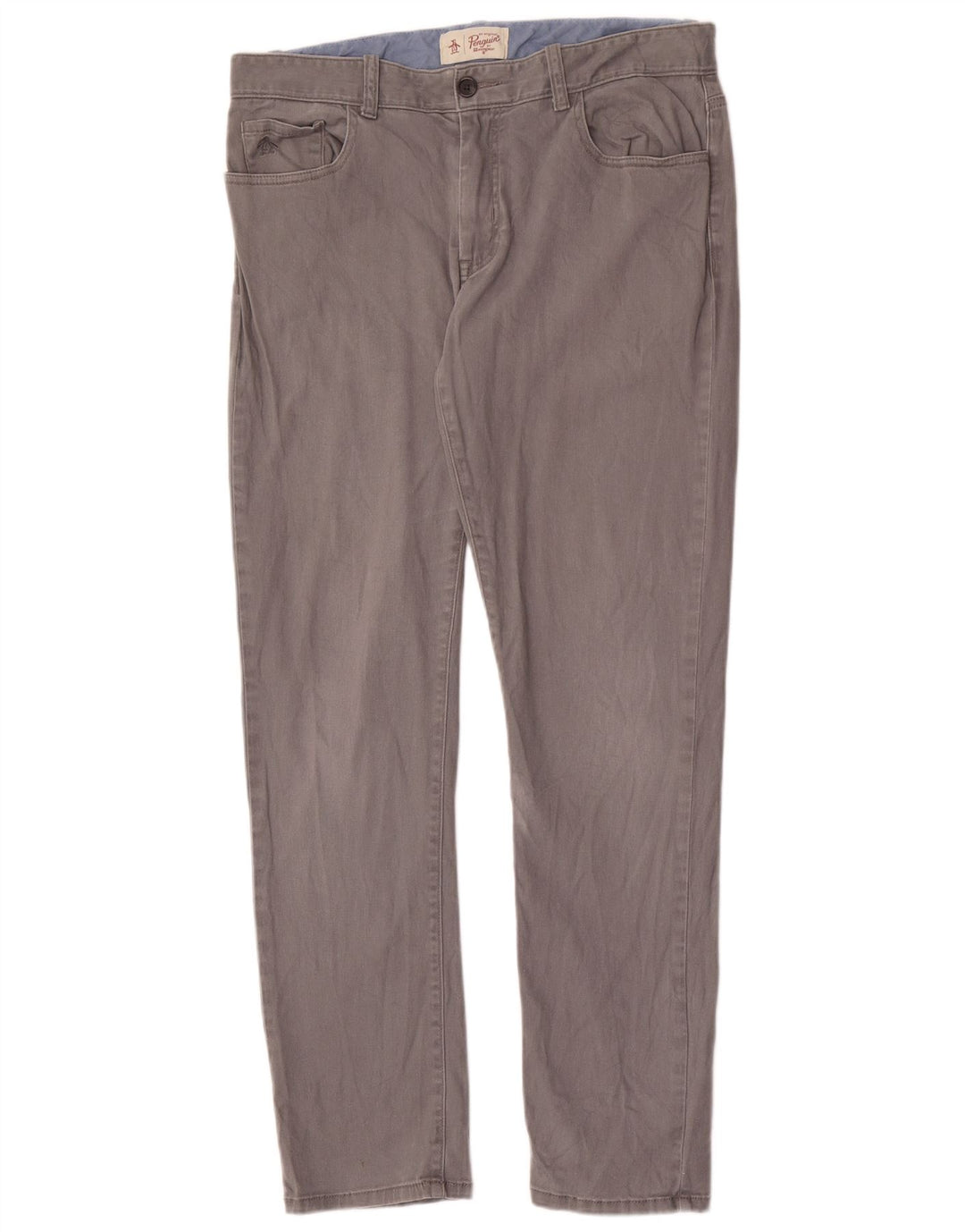 Pantaloni casual slim da uomo Penguin W33 L32 Grigi