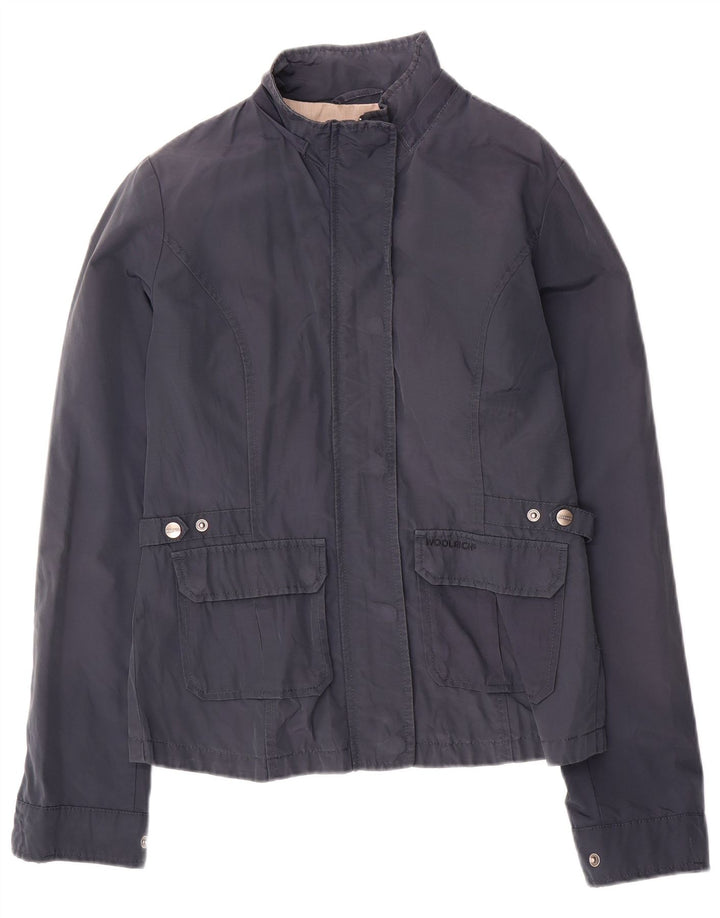 Giubbotto bomber da donna Woolrich UK 16 grande cotone blu navy