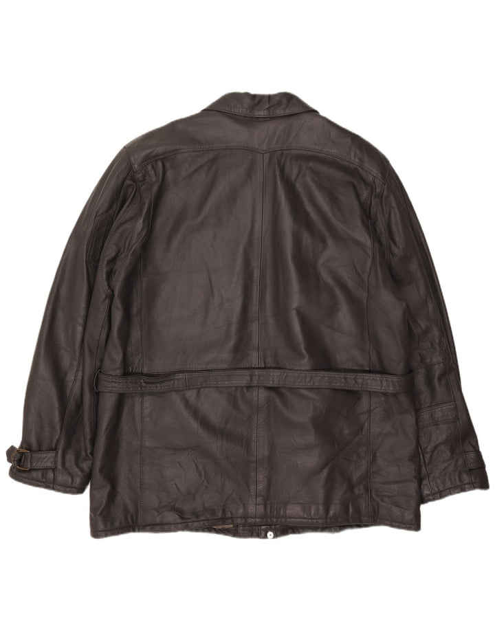 Giacca in pelle da uomo Michel IT 58 4XL Pelle grigia