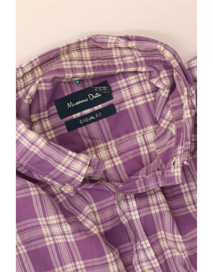 Camicia casual da uomo Massimo Dutti XL viola a quadri