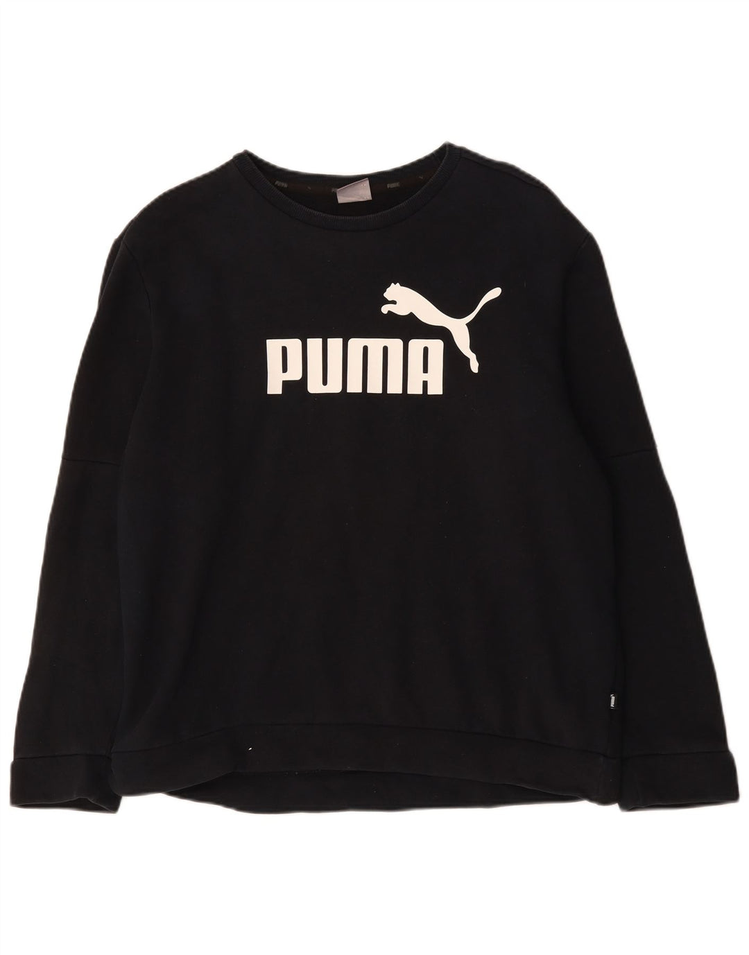 Felpa grafica da uomo Puma Maglione grande in cotone nero