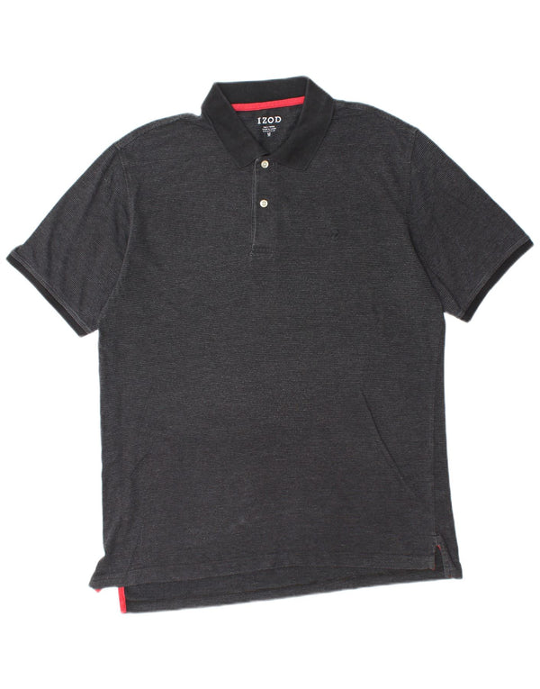 Polo da uomo IZOD in cotone nero medio