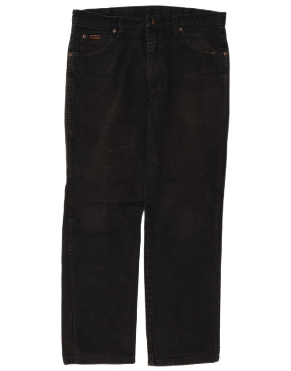 Jeans dritti da uomo Wrangler Texas W34 L27 cotone nero