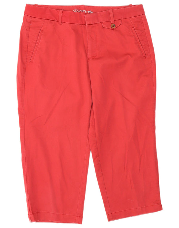 Pantaloni Capri da donna Dockers US 8 Medium W30 L20 Poliestere rosso