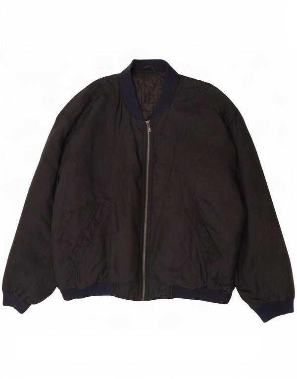Giubbotto bomber da uomo St. Michael Marks & Spencer UK 42 XL poliestere nero