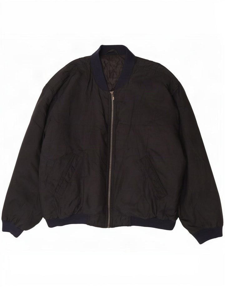 Giubbotto bomber da uomo St. Michael Marks & Spencer UK 42 XL poliestere nero