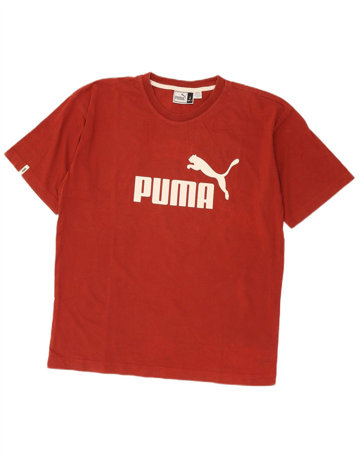 T-shirt grafica da uomo Puma Large Marrone