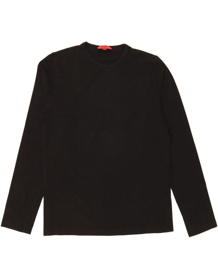 HUGO BOSS Mens Top Long Sleeve Medium Black Cotton Vintage Hugo Boss and Second-Hand Hugo Boss from Messina Hembry 