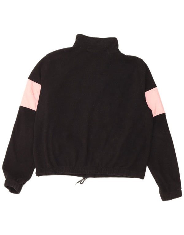 Maglione da donna in pile con grafica oversize Ellesse UK 8 Small Black Colourblock