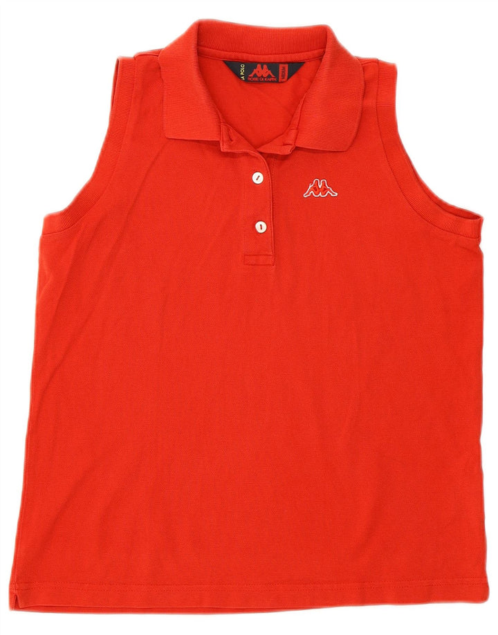 Polo senza maniche da donna KAPPA UK 14 rosso medio in cotone