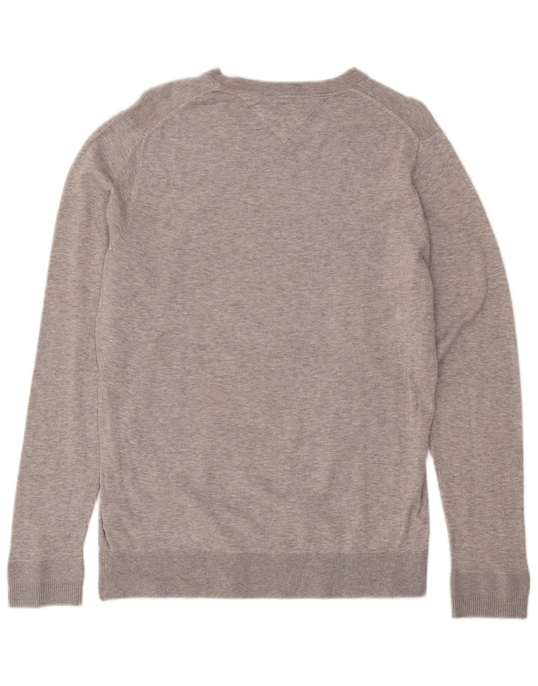 TOMMY HILFIGER Mens Crew Neck Jumper Sweater Medium Grey Cotton