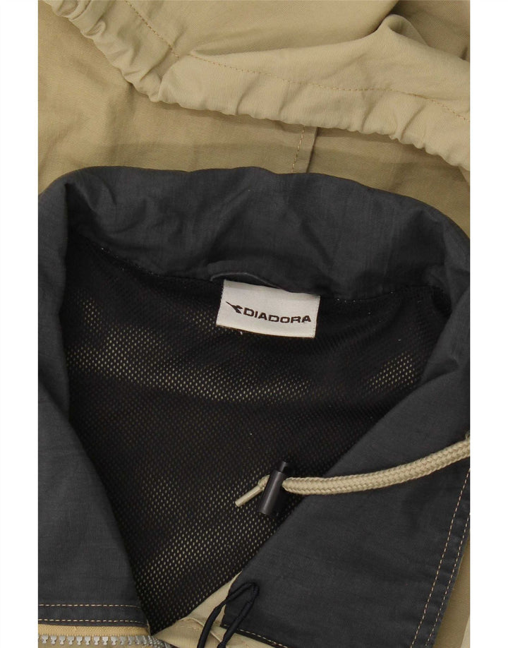 Giacca antipioggia con cappuccio da uomo Diadora UK 40 Large Khaki