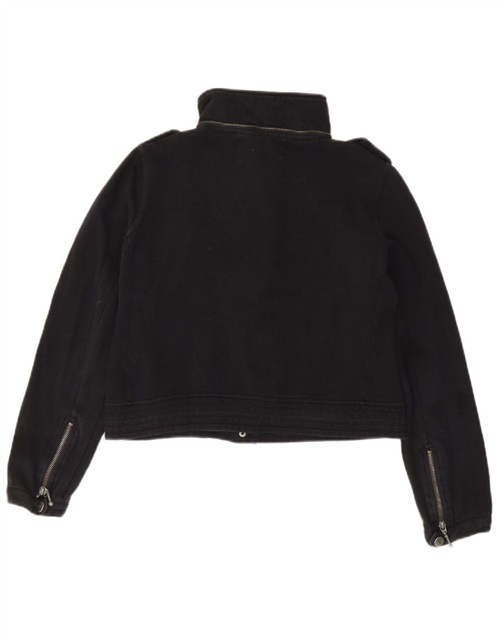 Giubbotto bomber militare corto da donna Hurley UK 14 cotone nero medio