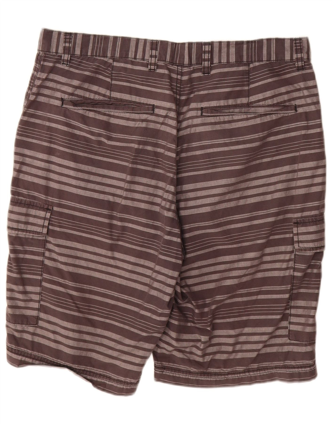 Pantaloncini cargo da uomo Dkny W33 in cotone a righe grigio medio