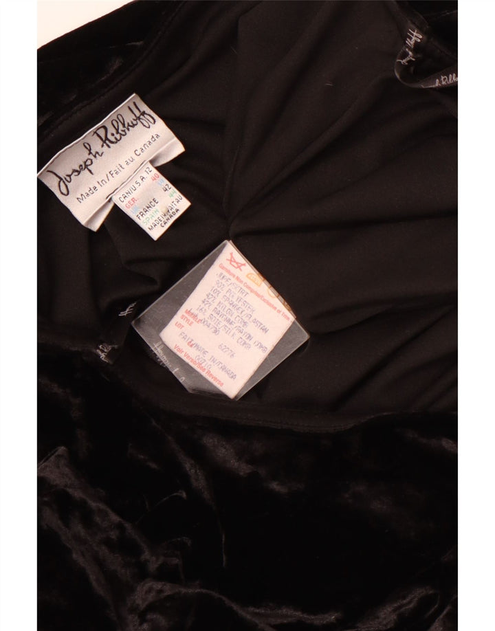 JOSEPH RIBKOFF Gonna a tromba in velluto da donna UK 14 Large W30 Poliestere nero