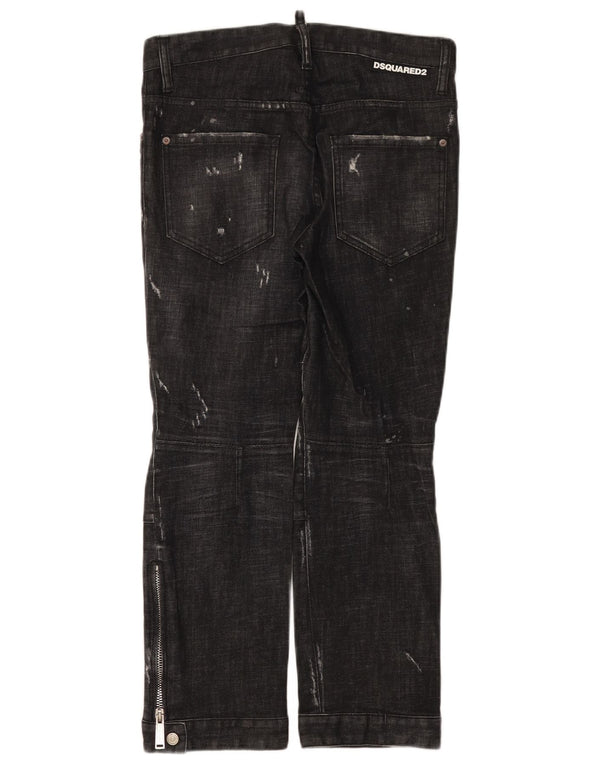 Dsquared2 Womens Straight Jeans IT 44 Medium W30 L26 Black Cotton