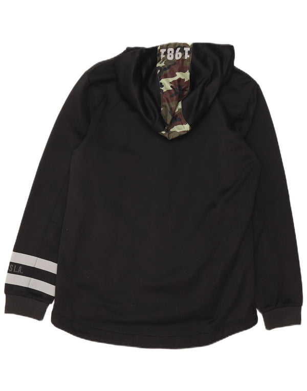 Maglione con cappuccio e zip da ragazzo Guess 13-14 anni in cotone mimetico nero