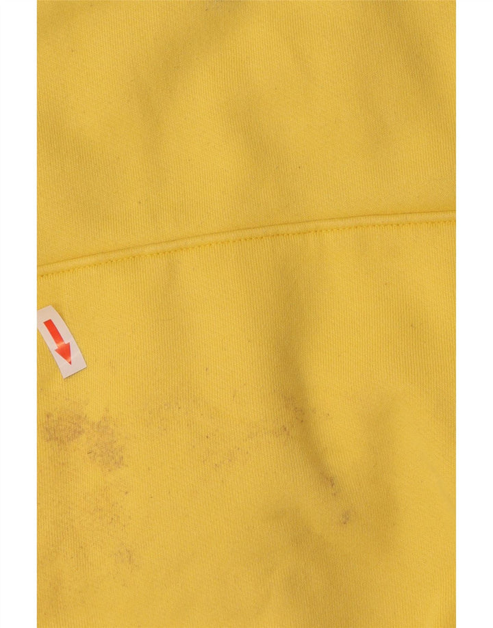 TOMMY HILFIGER Maglione con cappuccio grafico da uomo grande cotone giallo