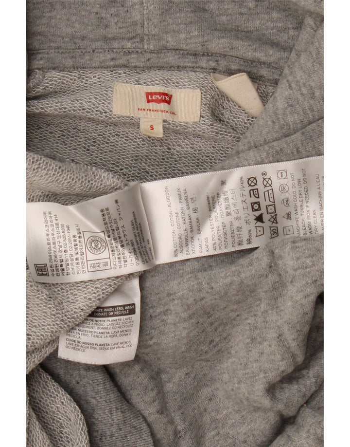 Maglione con cappuccio grafico da uomo Levi's in cotone chiazzato grigio piccolo