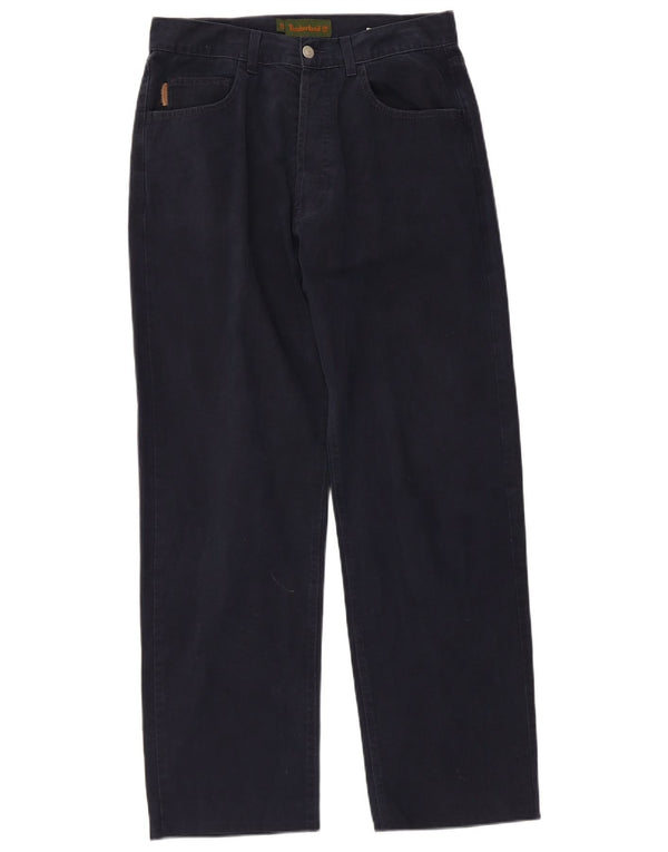 Pantaloni casual dritti da uomo Timberland W33 L29 cotone blu navy