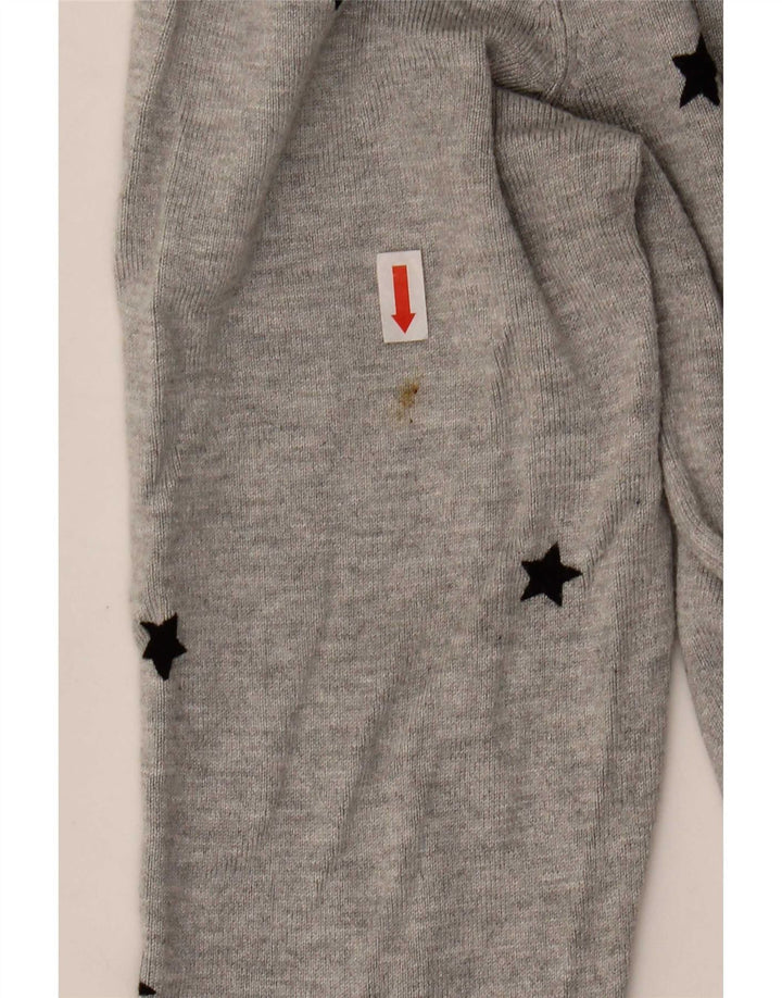 Maglione cardigan corto da donna Marks & Spencer UK 10 piccolo grigio