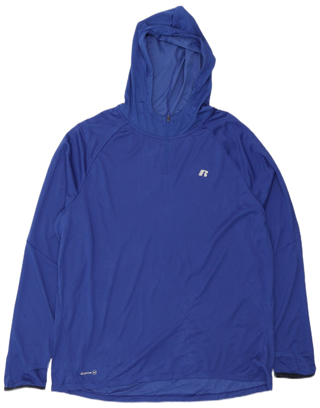 Top della tuta pullover con cappuccio Dri-Power da uomo Russell Athletic XL blu navy