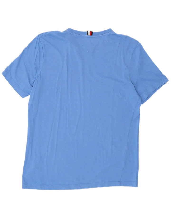 T-shirt grafica da uomo con vestibilità regolare Tommy Hilfiger Top in cotone blu medio