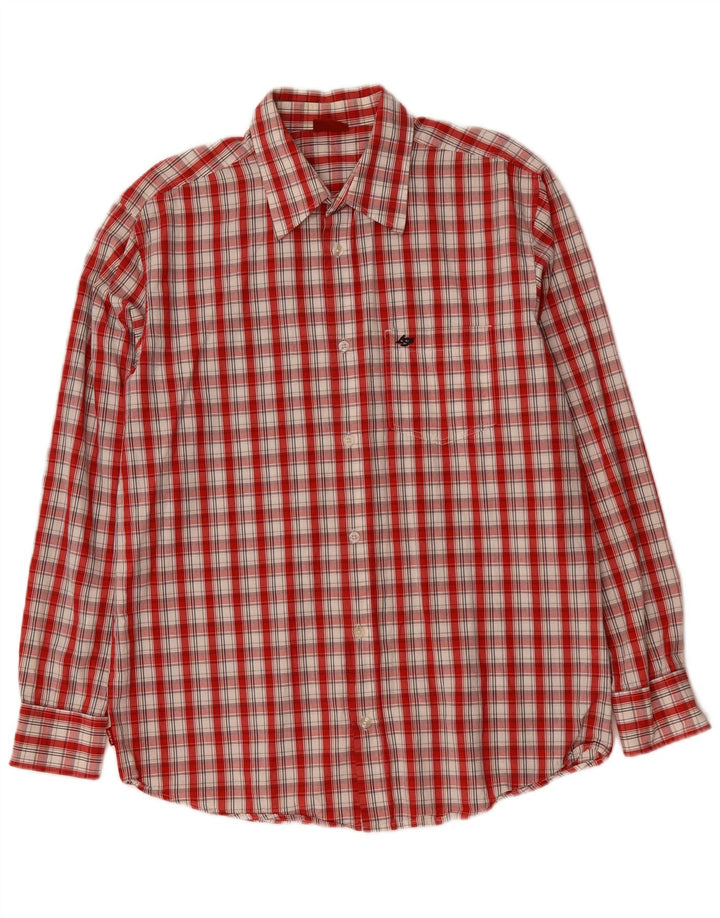 LEVI'S Camicia da uomo in cotone a quadri rossi medi