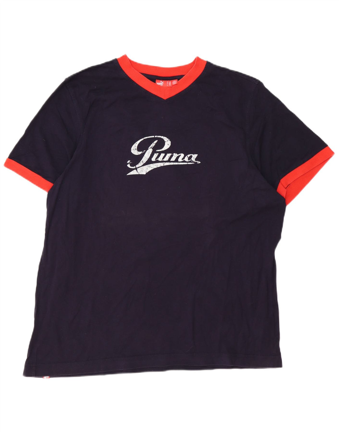 T-shirt grafica da uomo PUMA Top 2XL cotone blu navy