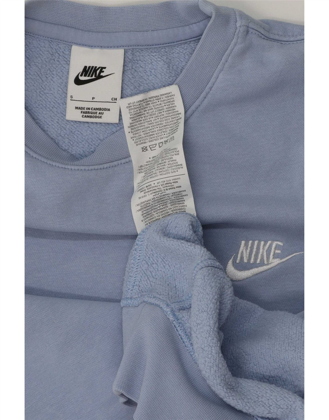 Felpa Nike Uomo Maglione Piccolo Blu Cotone