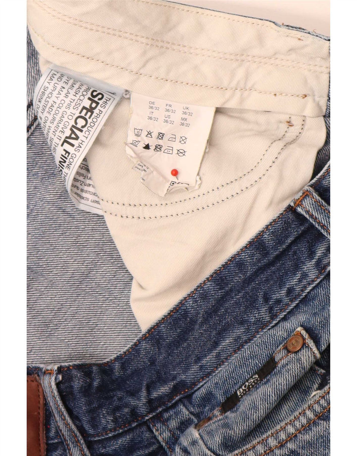 Jeans dritti da uomo Hugo Boss W36 L28 cotone blu