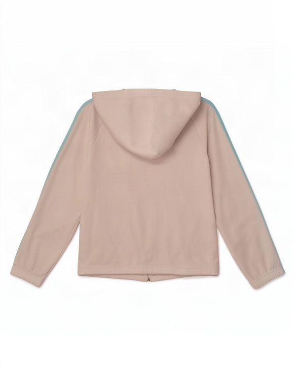 Maglione con cappuccio e zip da donna Adidas UK 12 poliestere bianco medio