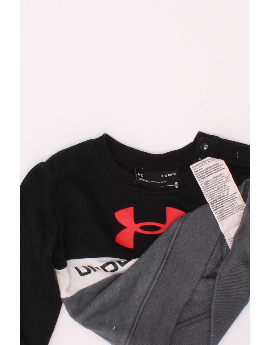 Felpa con grafica Under Armour per neonati, 9-12 mesi, nera