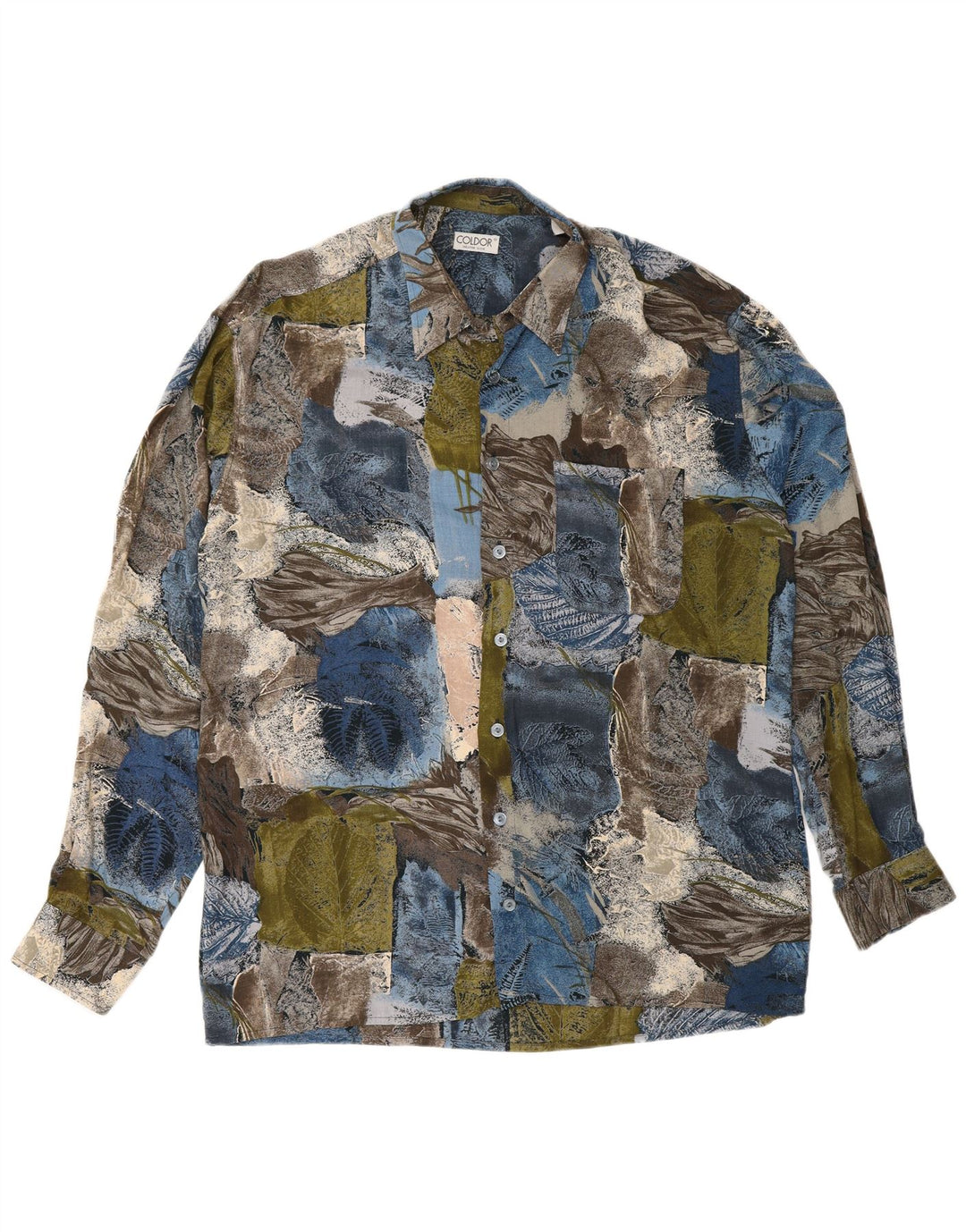 Camicia da uomo Coldor Patchwork grande multicolore
