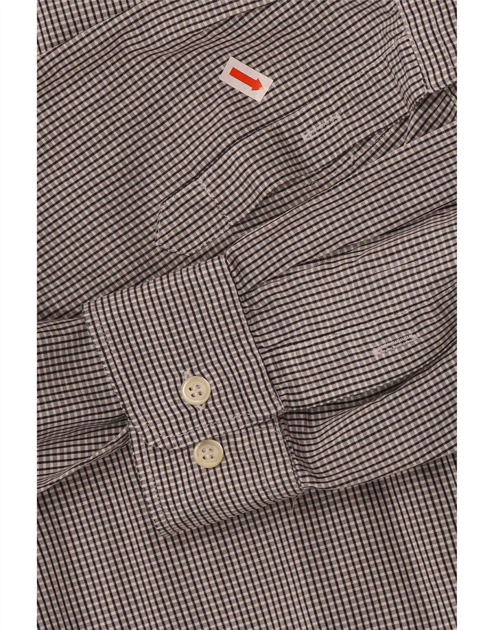 Camicia Fila da uomo a quadri grigi grandi