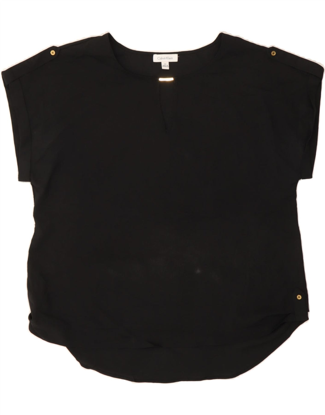 CALVIN KLEIN Womens Blouse Top UK 18 XL Black Polyester Vintage Calvin Klein and Second-Hand Calvin Klein from Messina Hembry 