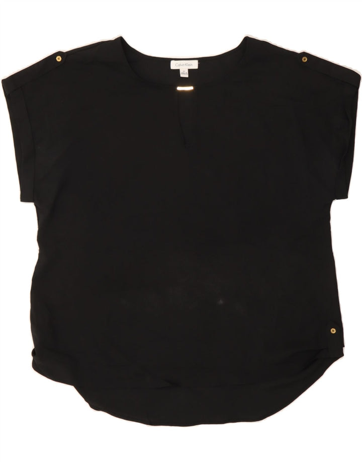 CALVIN KLEIN Womens Blouse Top UK 18 XL Black Polyester Vintage Calvin Klein and Second-Hand Calvin Klein from Messina Hembry 