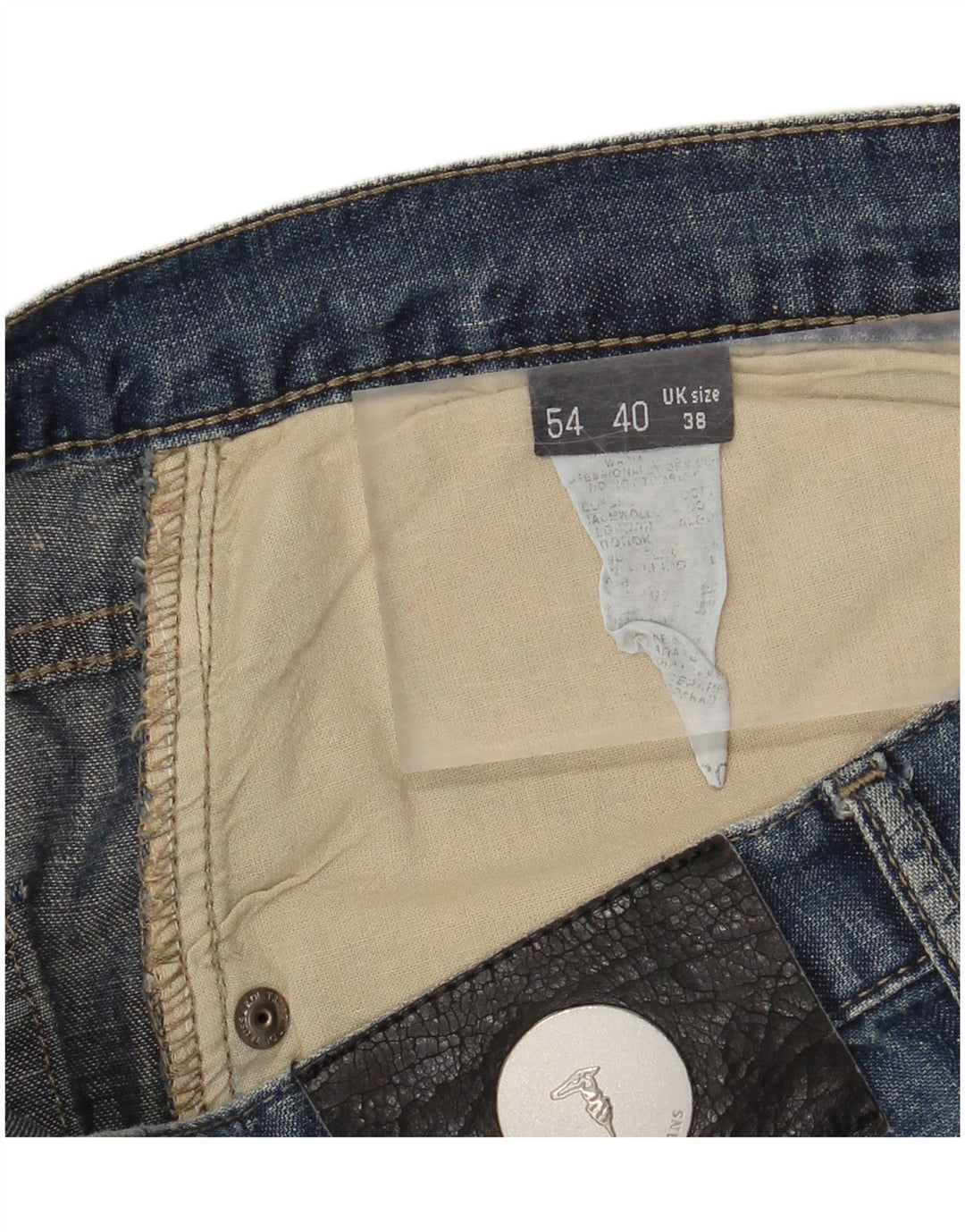 TRUSSARDI Mens Straight Jeans W38 L29 Blue