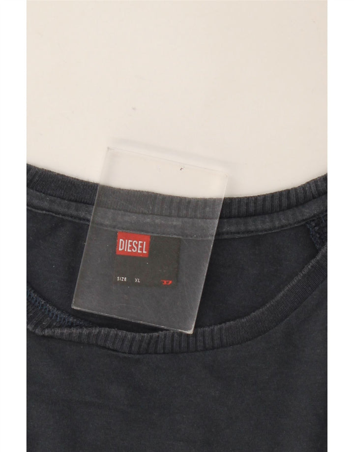 T-shirt grafica da uomo DIESEL Top XL blu navy