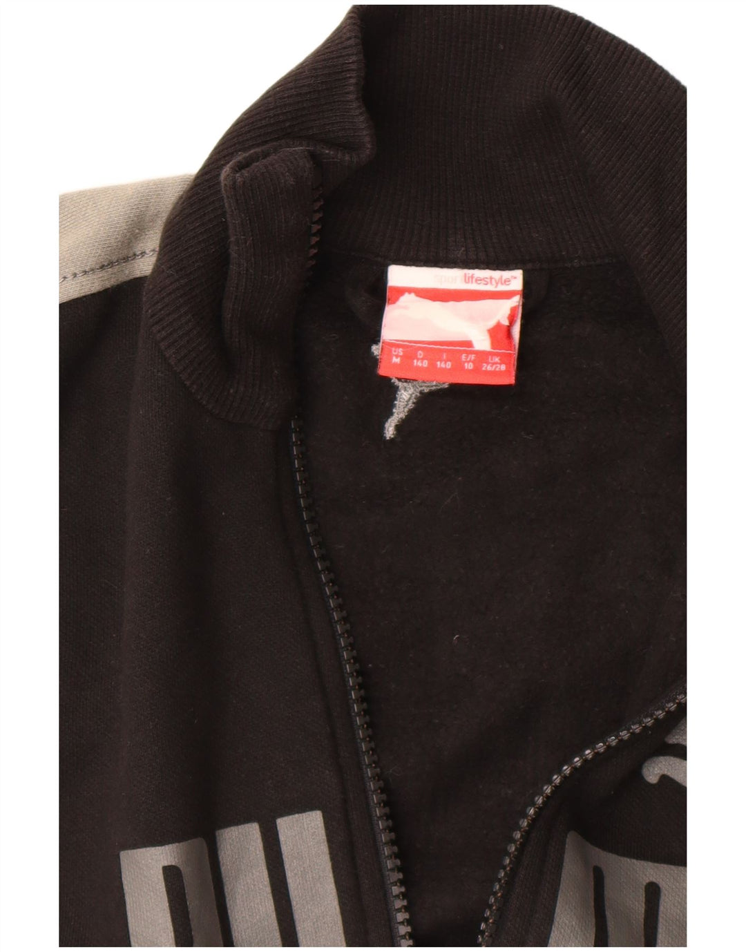 Giacca da tuta grafica da ragazzo Puma 9-10 anni Colorblock nera